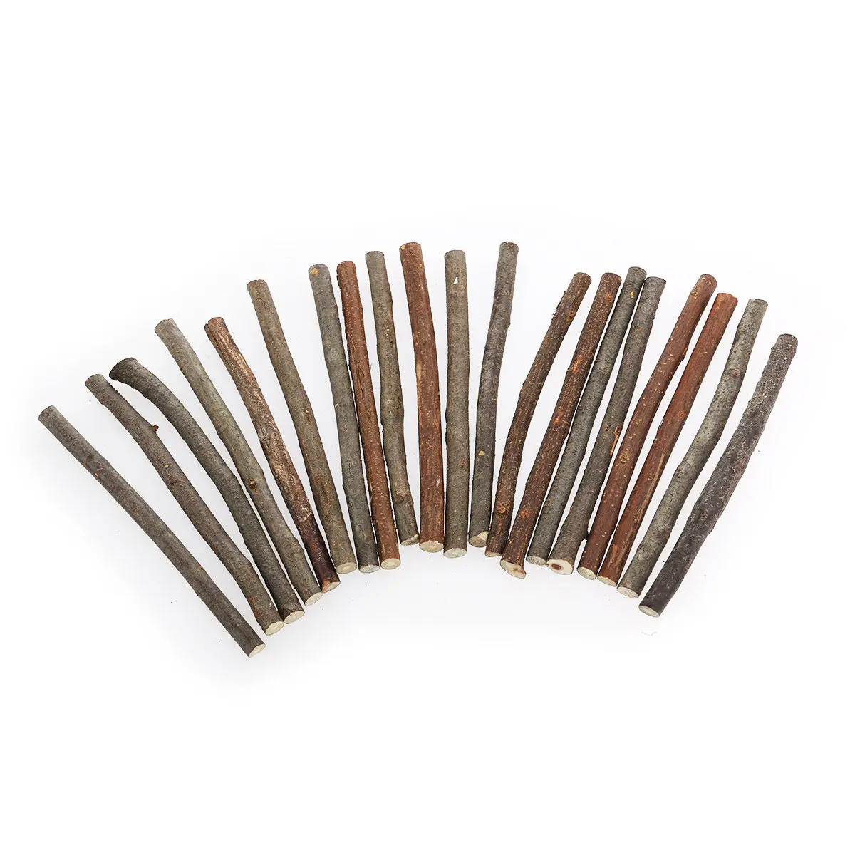 20Pcs Authentic Rosewood Craft Sticks 10Cm Long 0.5-0.8cm Wide Natural Bark Surface Wood Color DIY Wood Sticks for Pyrography