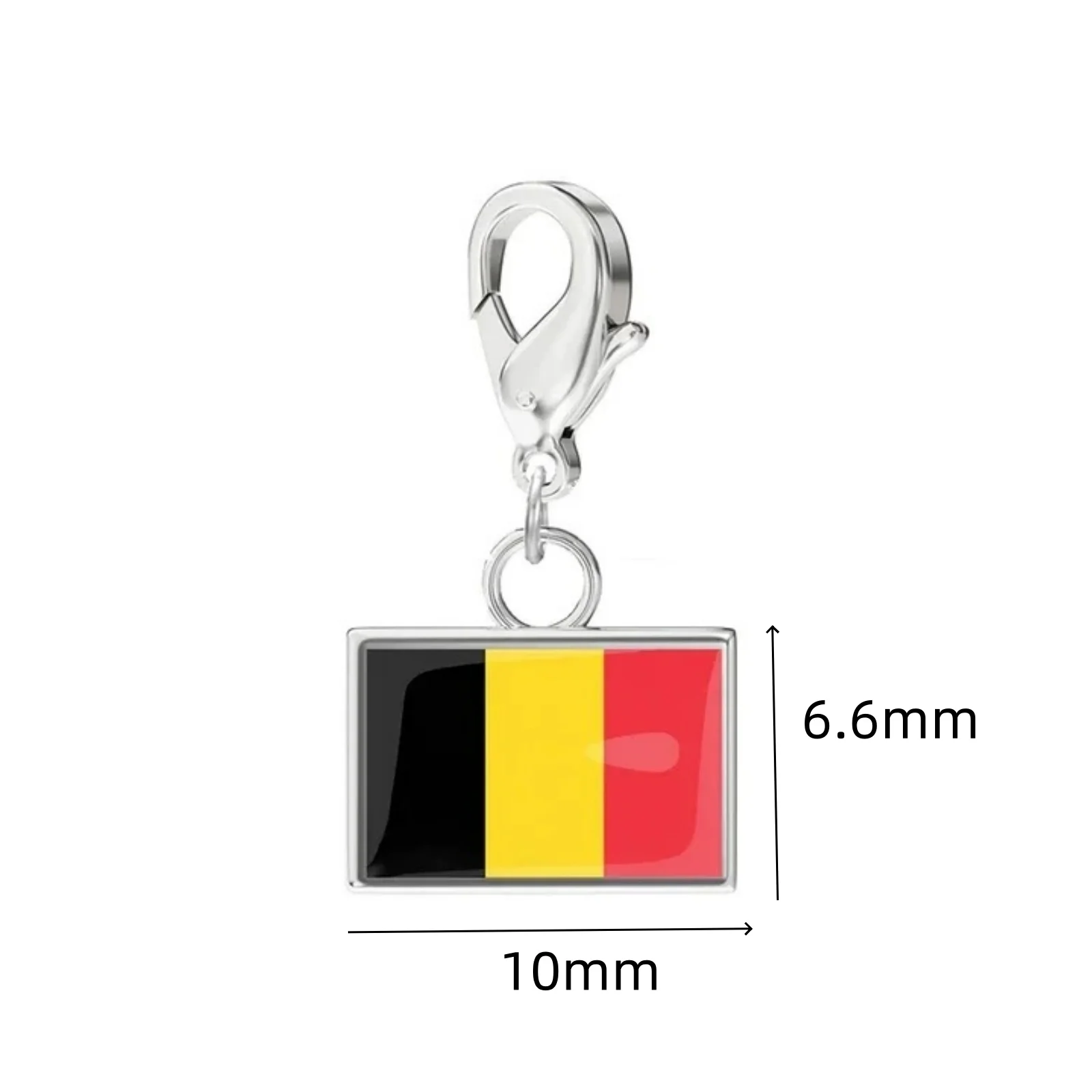 Flaggen-Karabinerhaken Stahlanhänger Edelstahl Mode Französische Deutsche Nationalflagge Anhänger DIY Armband Schlüsselanhänger Geschenk – Detail 15