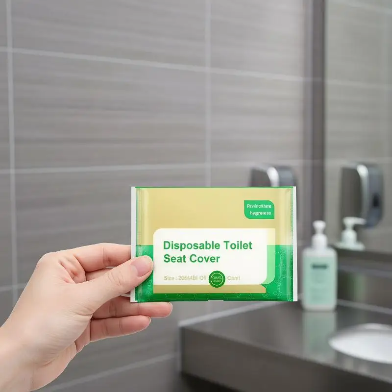 Portable Disposable Toilet Seat Cover Flushable Waterproof Soluble Degradable 20Pcs for Camping Hotel Public Toilets