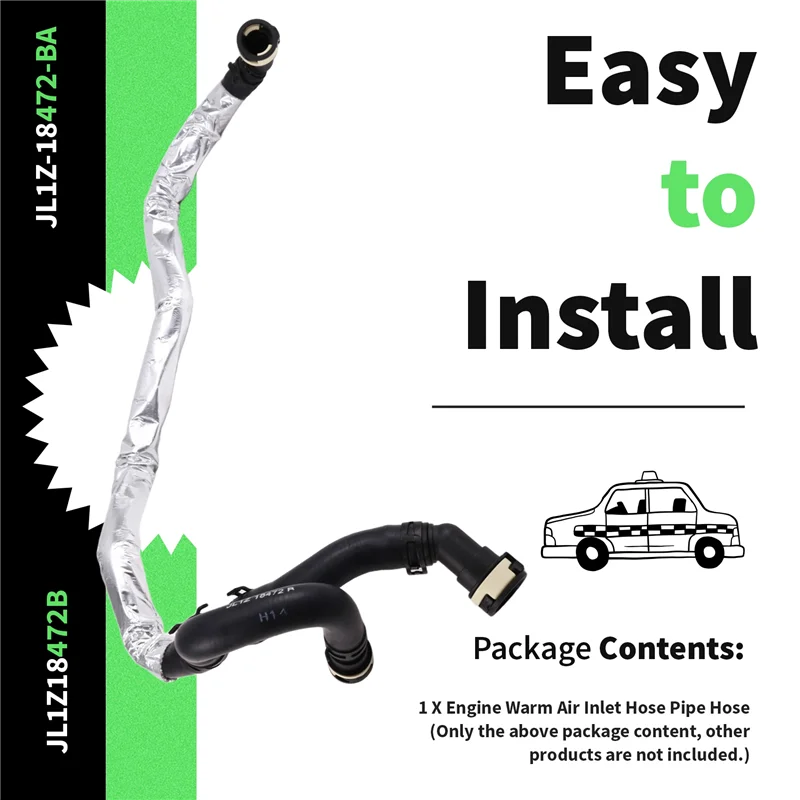 

Car Air Inlet Water Hose Pipe JL1Z18472B JL1Z-18472-BA For Ford Navigator Expedition 2018- Engine Warm Air Tube Hose