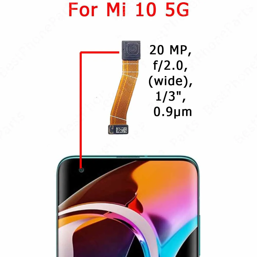 Front Selfie Camera For Xiaomi Mi 10 Lite 10S 10T Pro 5G Mi10 Ultra Frontal Camera Module Mobile Phone Parts