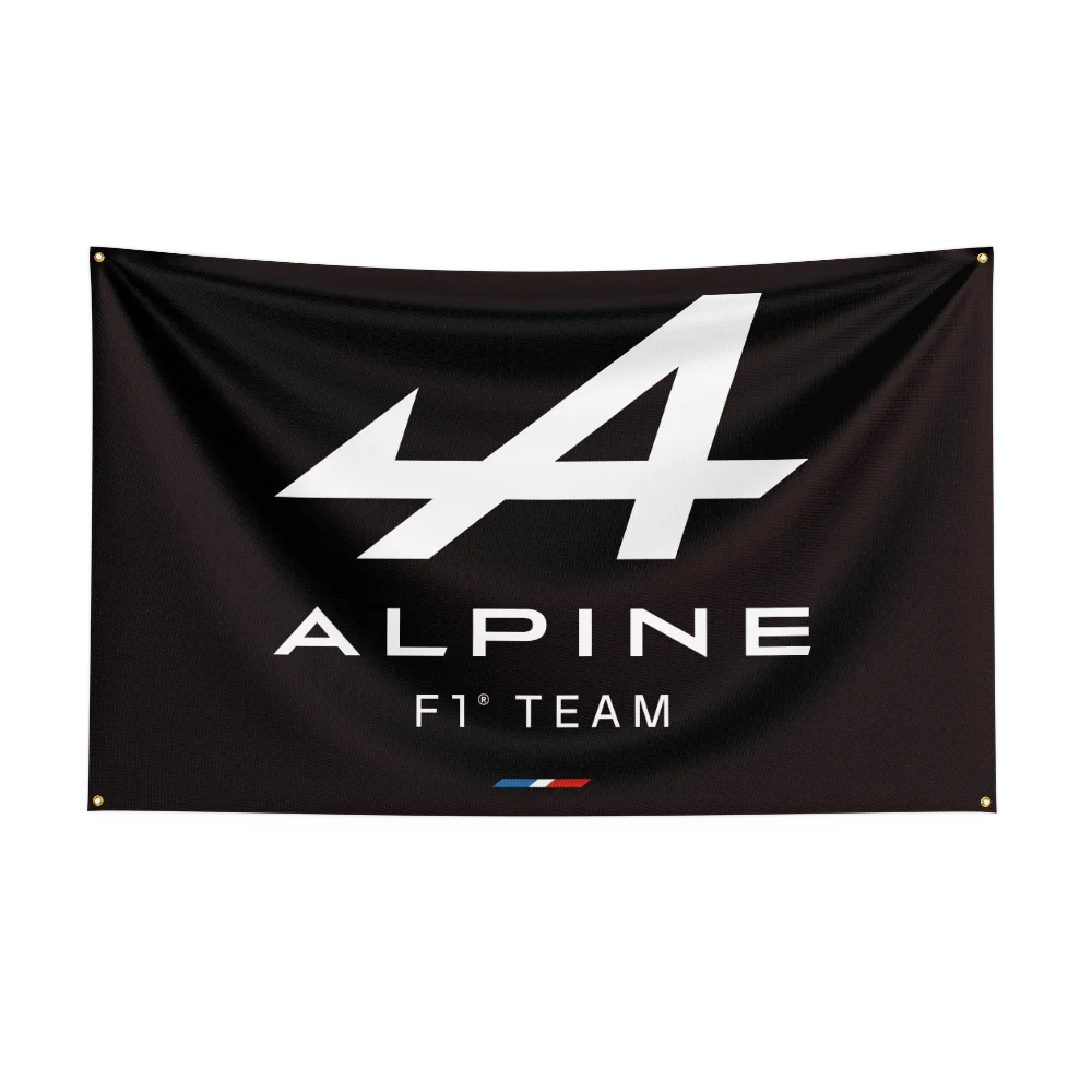 3x5 Ft  Alpines Racing Car Flag Polyester Printed Car Flags for Room Garage Decor