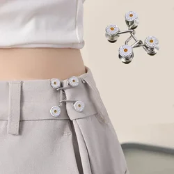 1 Piece Skirt Pants Tighten Waist Brooches Jeans Adjustable Waist Clip Button Pearl Women's Brooch Set DIY Clothing Accessories