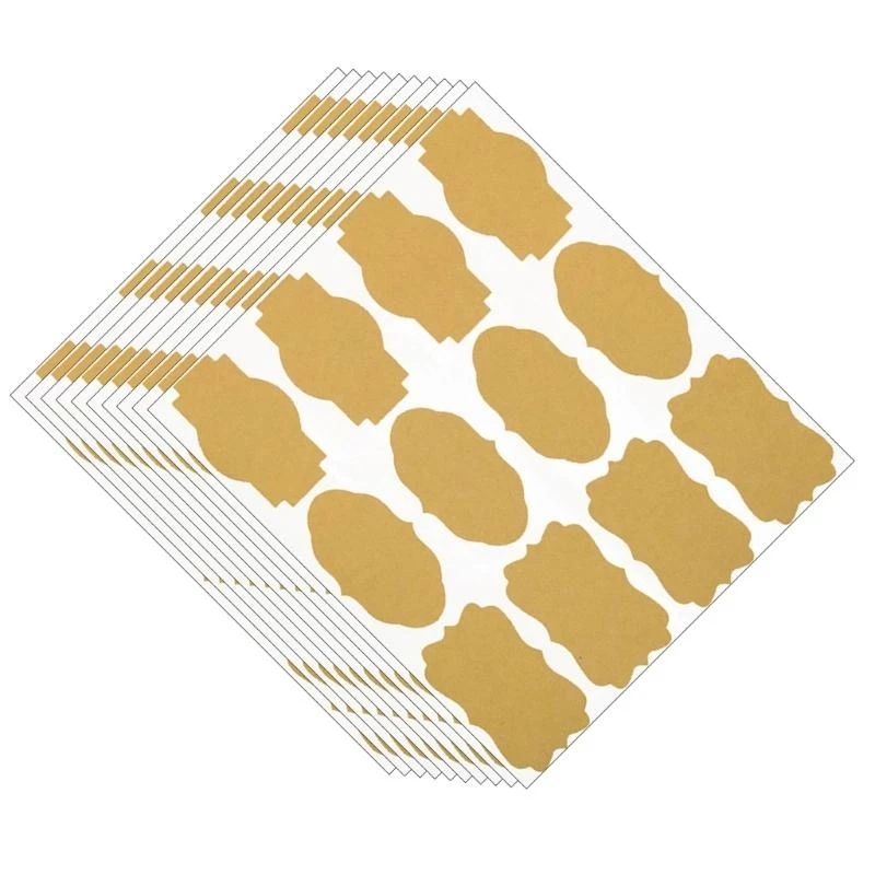 Adhesive Kraft Label Sticker 120PCS Storage Box Labels for Gift Note Jars Crafts and Homemade Creation