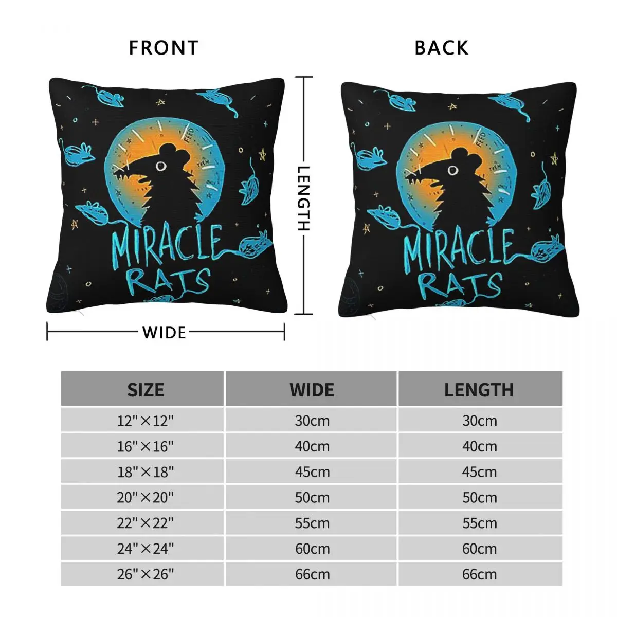 Night In The Woods Miracle Rats Square Pillowcase Pillow Cover Polyester Cushion Decor Comfort Throw Pillow for Home Bedroom