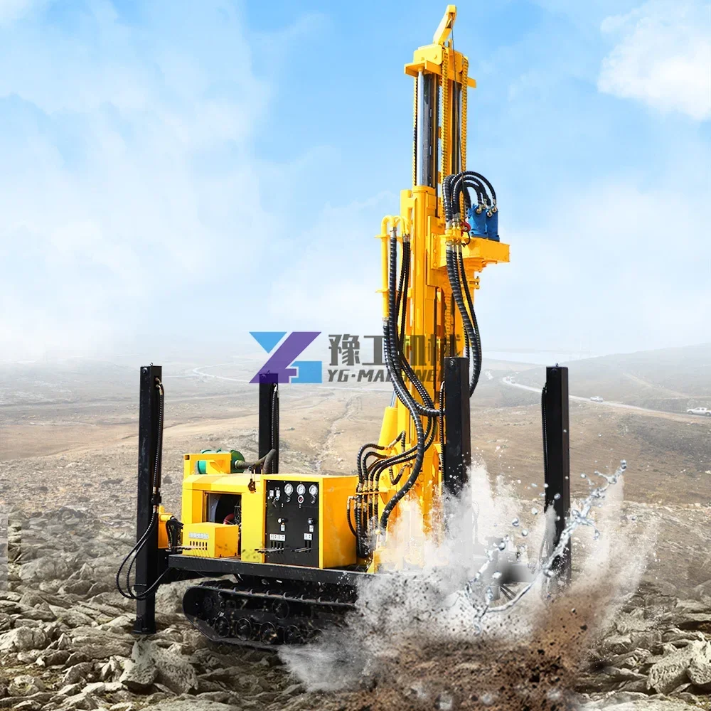 300m 500m Depth Yugong Perforadoras De Pozos De Agua Rock Drilling Machines Water Well Drilling Machines Drill Rig for Sale