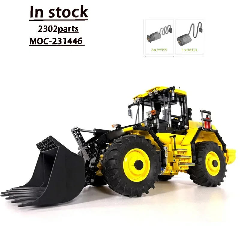 MOC-231446 Nuovo modello classico di costruzione per escavatore da trasporto giallo, 2302 parti, regalo giocattolo di compleanno per bambini per ragazzi
