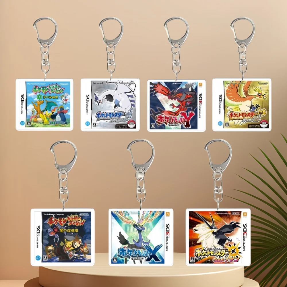 

Diy Custom Solgaleo Reshiram Zekrom Kyurem Staraptor Piplup Ho-Oh Acrylic Keychain Cartoon Anime Ornaments Backpack Pendant Gift