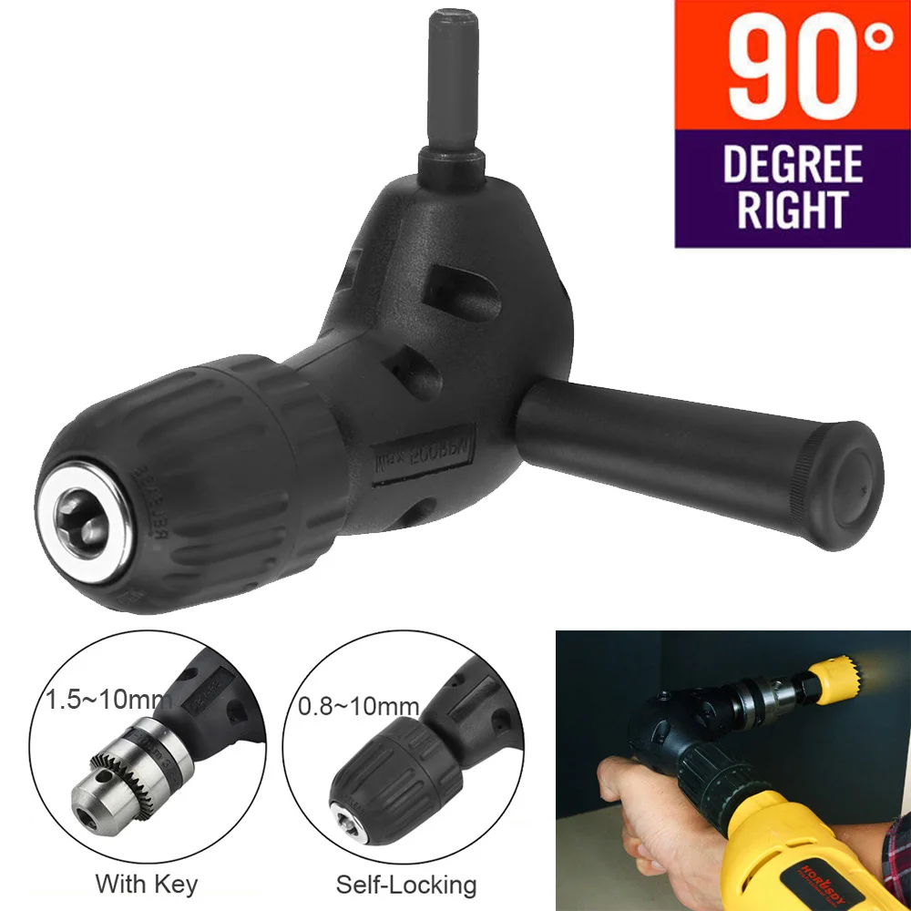 

Professional 90 Degree Angled Drill Chuck Converter Bend Extension Right Angle Drill Adapter Power Tool Accessories