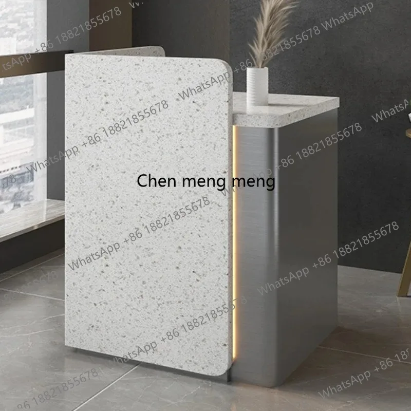 

Front Desk Reception Desks Vevor Checkstand Business Office Reception Desks Counter Artificial Board Furniture