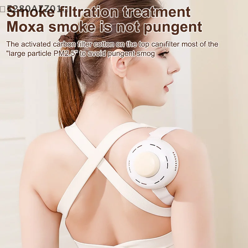 maveraHMA58 Potere per moxibustione senza fumo Scatola per moxa portatile Terapia per ombelico addominale, Sollievo dall'utero freddo, Supporto Yang, Corpo intero