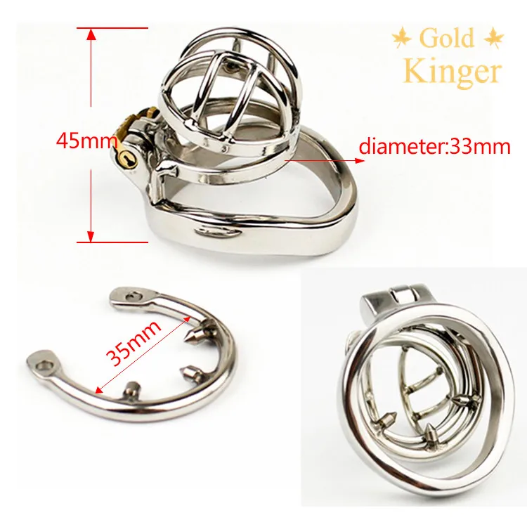 CHASTE BIRD Male Stainless Steel Cock Cage with Penis Barbed Ring Chastity Device Adult Belt with Stealth New Lock Sex Toys A273