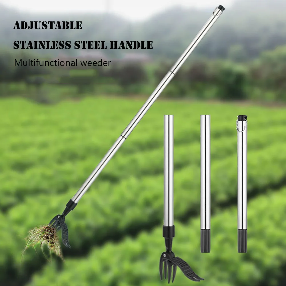 Claw Foot Pedal Weed Puller Weeding Head Stand Up Digging Weeder Lawn Grass Root Grass Digging Weeder Gardening Remover