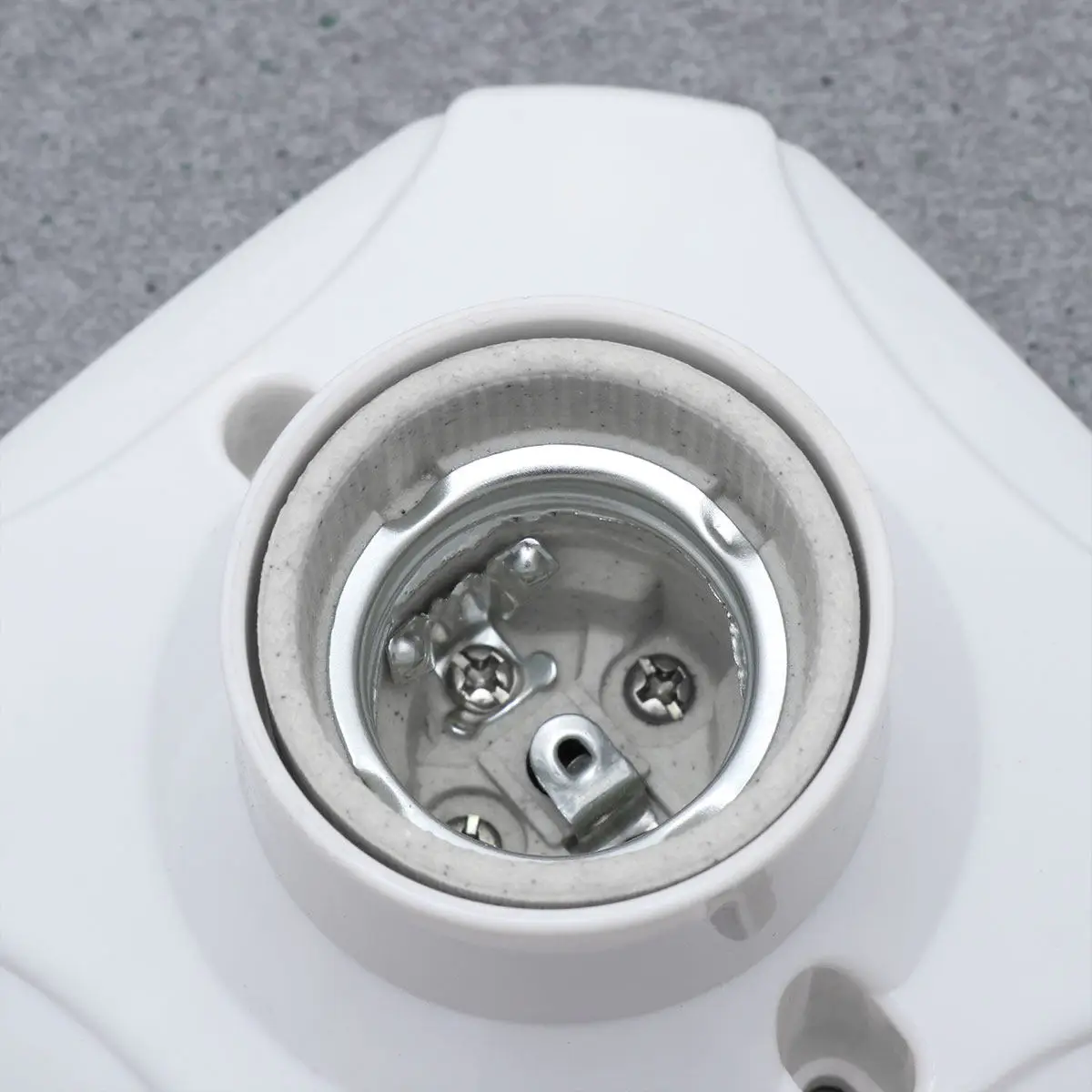 

6 шт., 250 В, 6 А, E27, винтовой держатель для лампы, квадратное плоское основание, керамический адаптер для освещения в прихожей, гостиной, ресторане