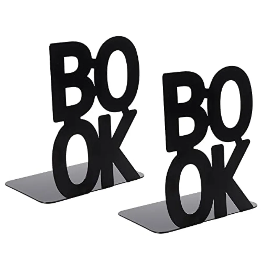 Heavy Duty Metal Decorative Bookends for Home Office