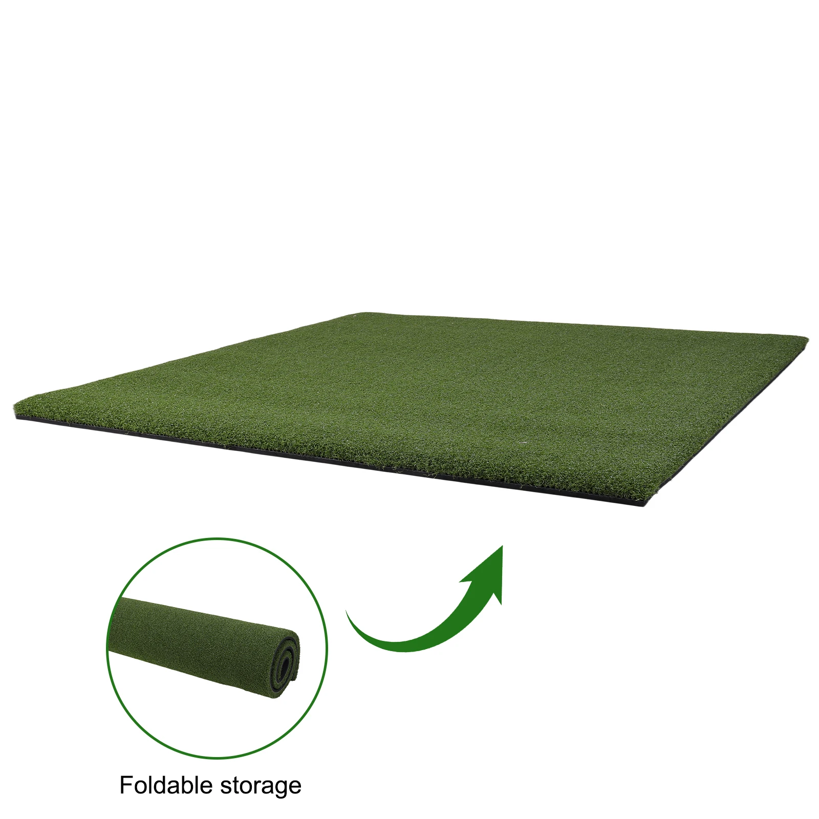 حصيرة جولف مزدوجة العشب 5 × 5 أقدام حصيرة ضرب الجولف للفناء الخلفي نطاق القيادة سوينغ التقطيع