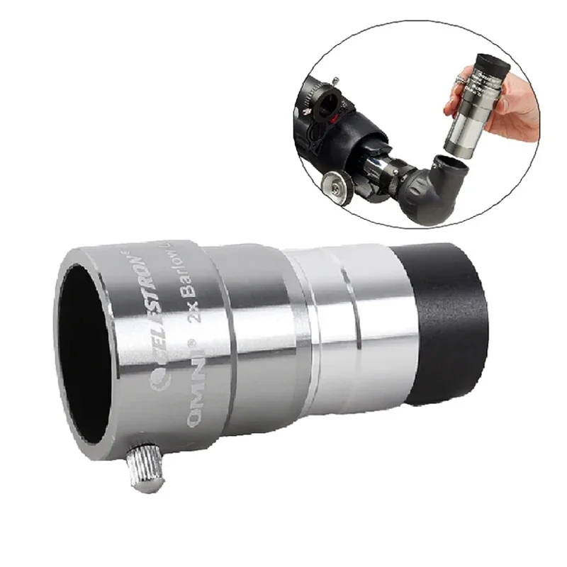 Celestron Omni 2X Eyepiece Barlow Professional Telescope Parts 1.25 Inch 31.7mm Astronomy Accessory view 6