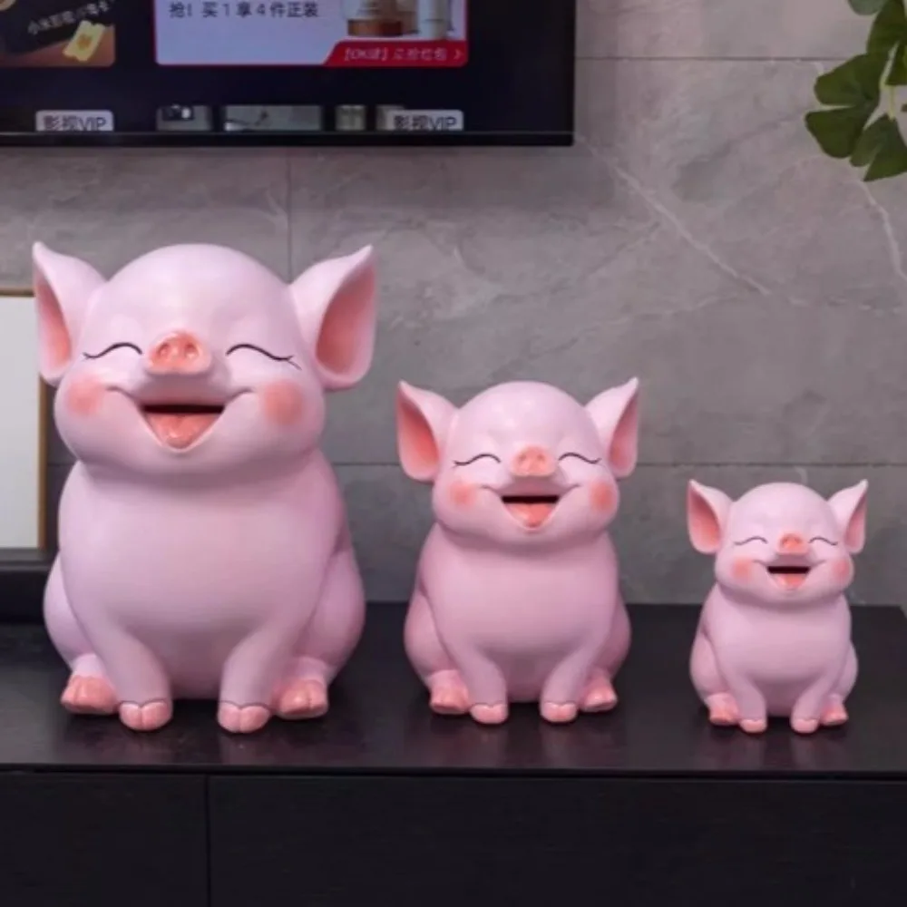 Creative Savings TANK Pig Piggy Bank ตกแต่งเปิดสัตว์กล่องขนาดใหญ่ความจุการ์ตูน Zodiac หมูเครื่องประดับของเล่นเด็ก