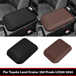 For Toyota Land Cruiser 250 Prado LC250 2024 2025 ABS leather Center Console Armrest Box Cover Pad Anti-Scratch Accessories