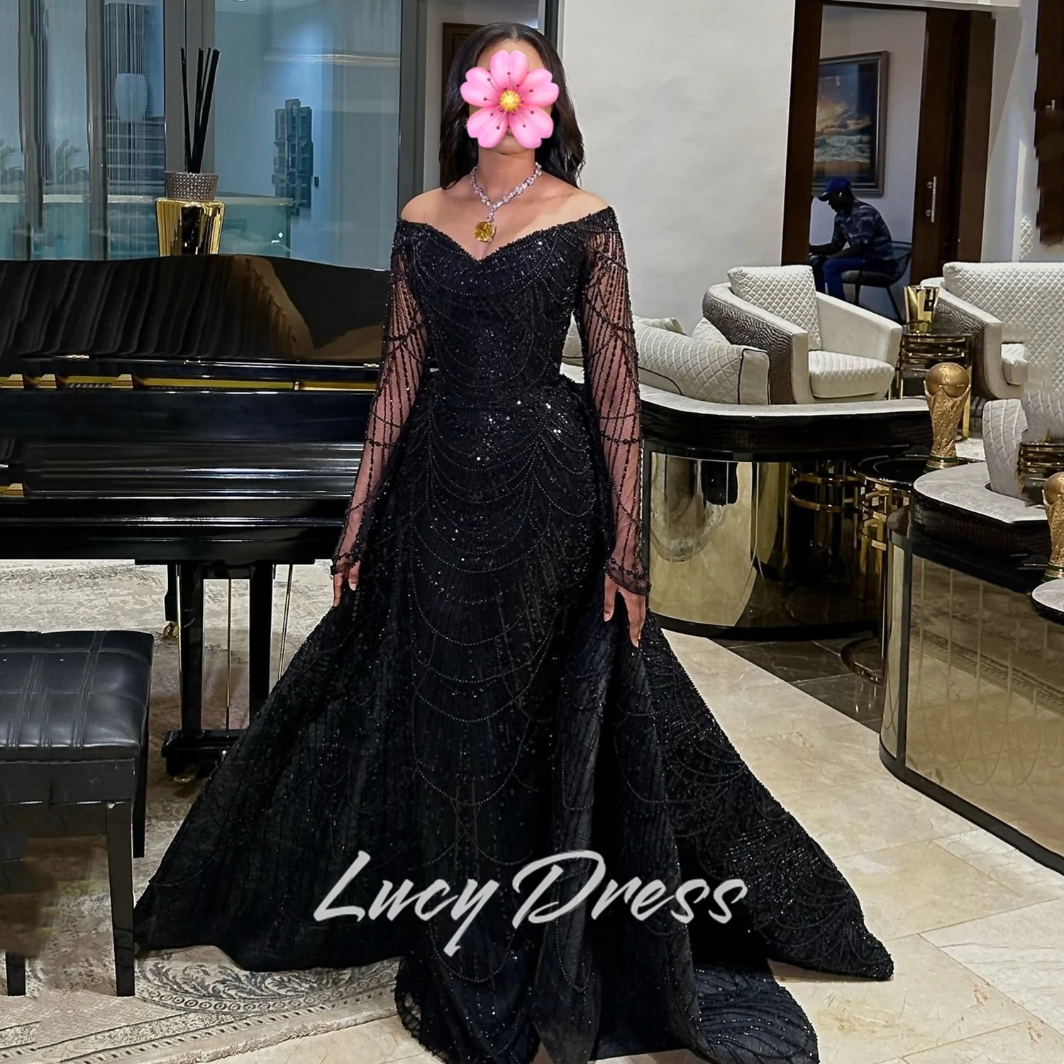 

Роскошные вечерние платья Lucy по индивидуальному заказу, женское вечернее платье 2025 года, платье для особых случаев, платья для выпускного вечера из блестящей ткани فساتين سهرة