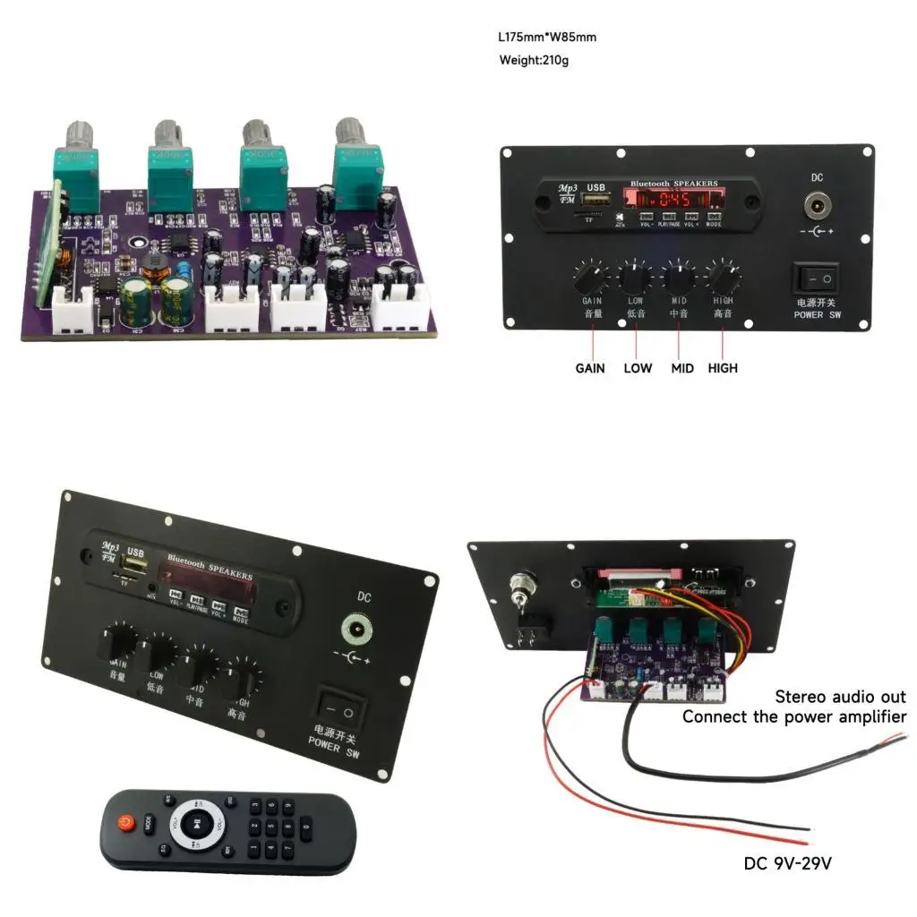 

R53C Professional HIFI Outdoor Speaker NE5532 Preamp Tone Board with 3 Band Balanced (Bass/Middle/Treble) Single Power Supply