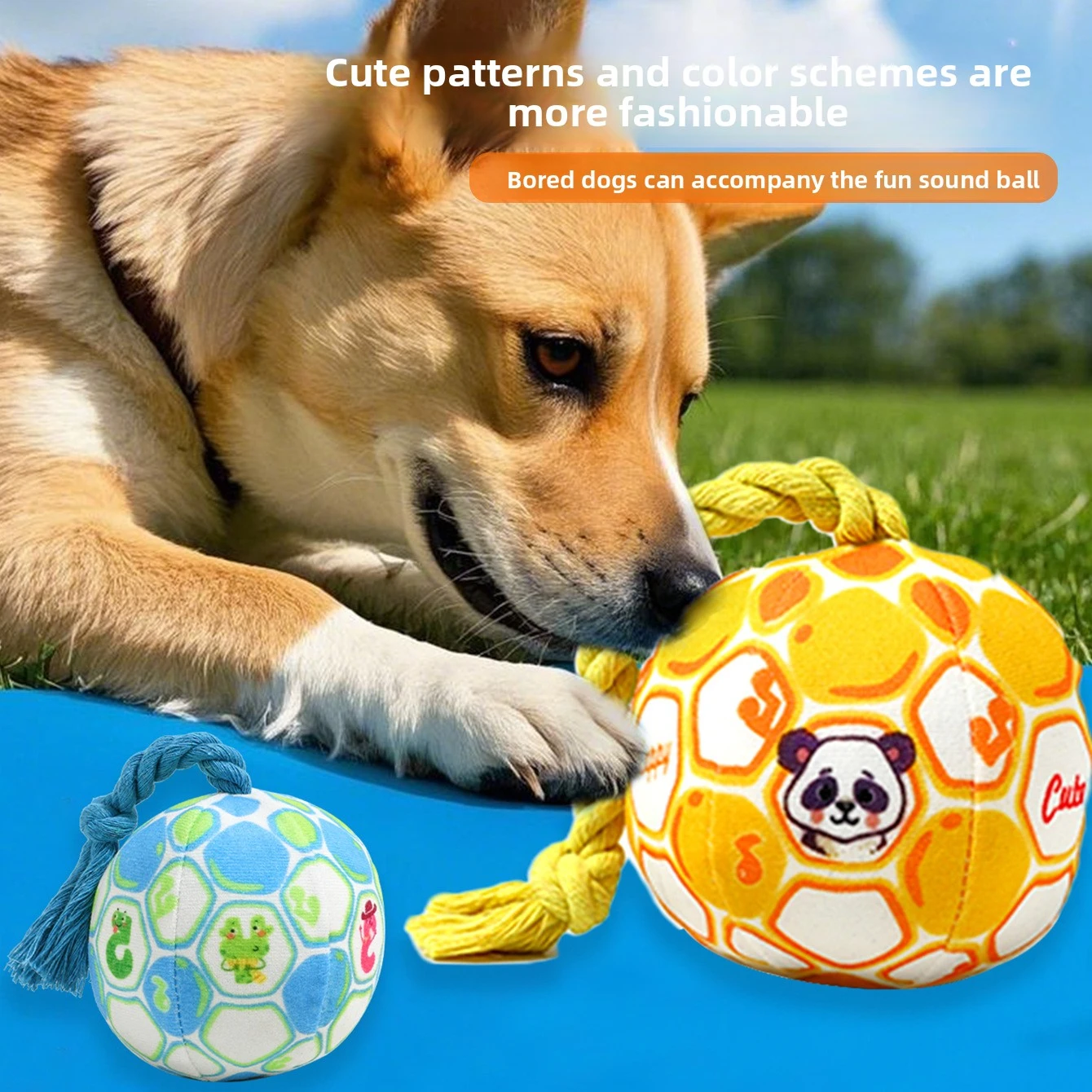 New Silent Bell Ball,Dog Sound Toy,Durable and Chew-Resistant,Suitable Training Puppies,Medium-Sized and Large Dogs,Pet Supplies