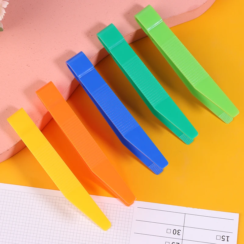 10pcs pinzette a Clip in plastica durevole giocattoli per l'apprendimento del motore Fine per Set di strumenti per lo studio dei bambini