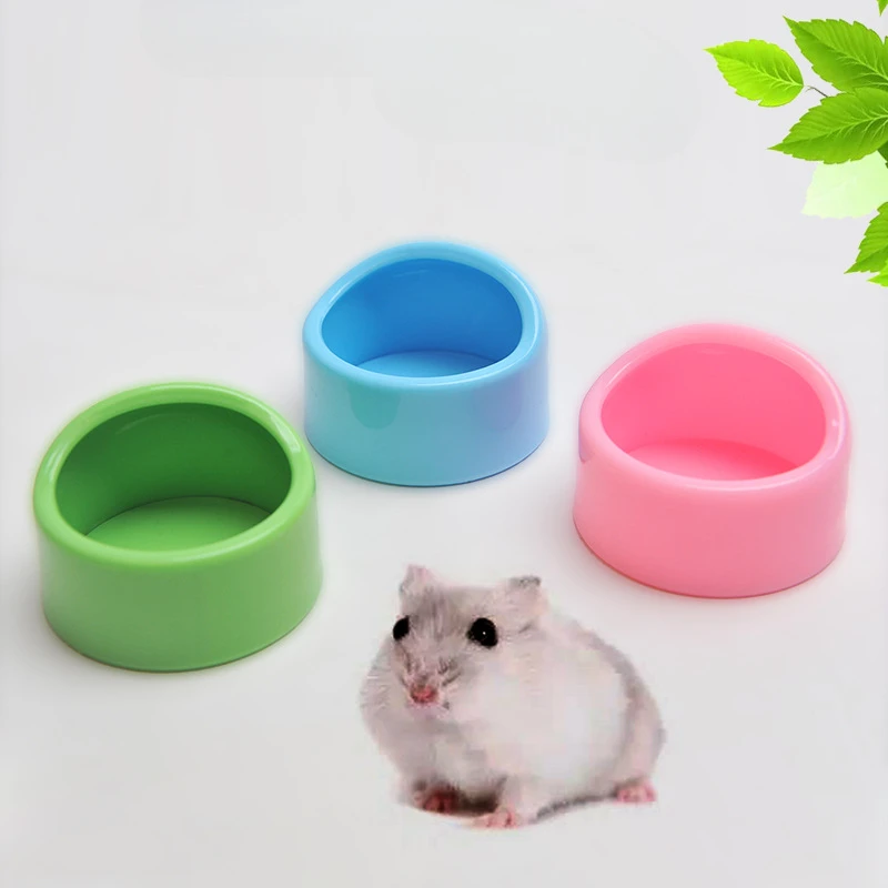 Imitation Ceramic Anti-Planing Pet Food Bowl, Hamster Food Bowl Thickened ABS Bird Feeding Bowl Small Pet Supplies