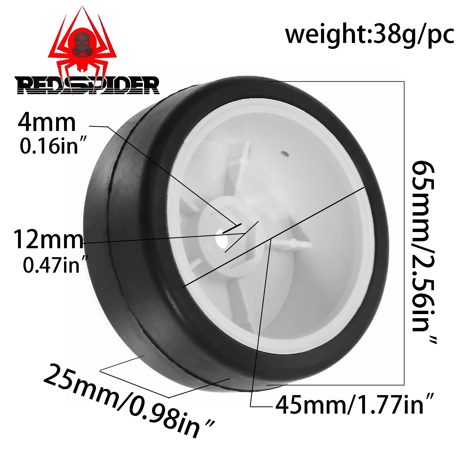 1/10 RC On-Road Slick Tires Wheels for Electric Touring Car, D-R3 Strong Grip for Asphalt Carpet Upgrade Parts