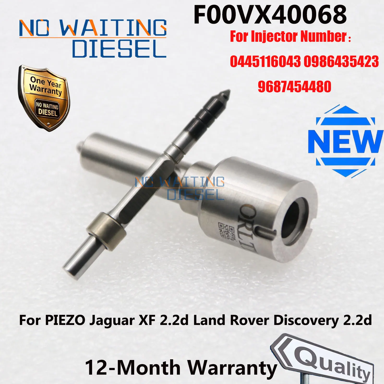 

F00VX40068 Дизельная форсунка 0445116043 0986435423 Номер впрыска топлива 9687454480 Для Jaguar XF 2.2d Land Rover Discovery