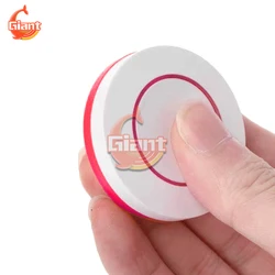 Round Shape 1 CH Button RF Transmitter Wireless Remote Control 433 MHz Roundness Design Remote Key Sticky Wall Panel