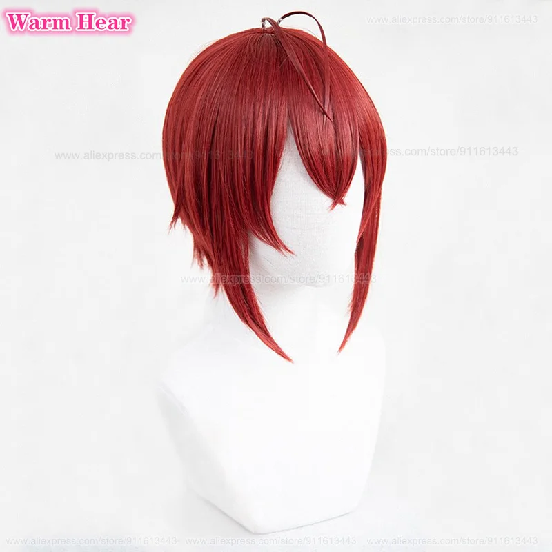 In Stock Riddle Rosehearts Cosplay Wig Anime 28cm Red Wig Riddle And Crown headwear Heat Resistant Synthetic Wigs + Free Wig Cap