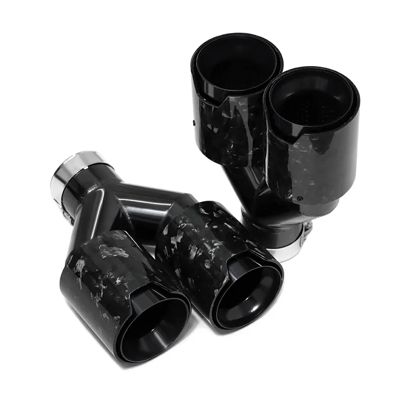 مناسبة لأنبوب عادم السيارة من سلسلة BMW من ألياف الكربون المعدلة M القياسية، واحدة من أربعة من ذيل الحلق ذو الذيل الساتان noz