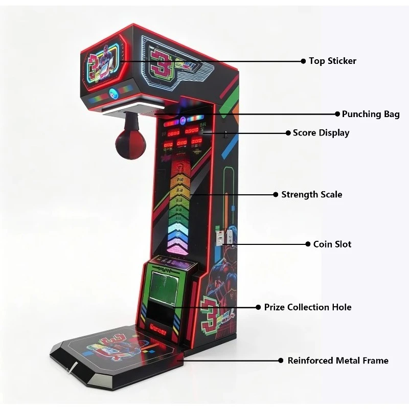Boxing Simulator Machine Electronic Boxing Champion Big Punch Kick Boxing Game for Commercial Arcade Center view 3