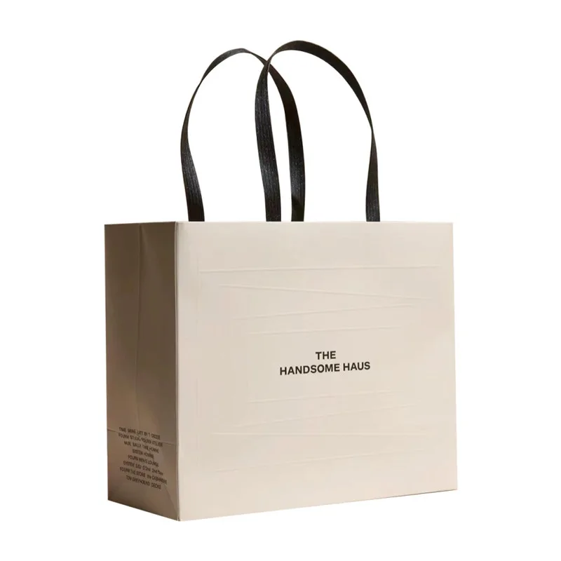 Custom. High-Grade Handbag Customization Bag Clothing Store Kraft Paper Bag Thickened Bag Packaging Customized Printed