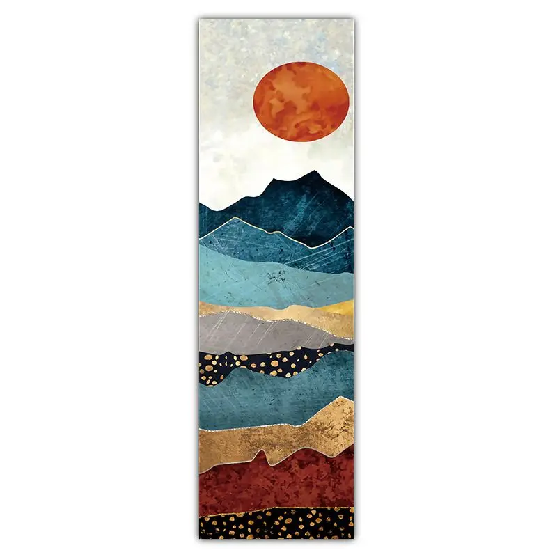 VIKAMA Gilded Full Moon Starry Sky Forest Long Tapestry, Magical Wall Hanging for Entrance Hallway Room Decor