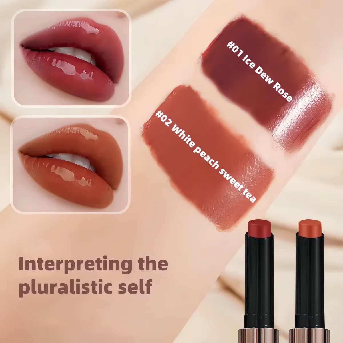 Balsamo per labbra velato naturale Rossetto idratante Impermeabile a lunga durata Antiaderente Nebbia morbida Opaco Liscio Miglioramento