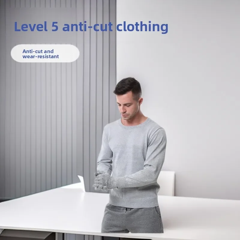 

DurableLevel 5 Anti-cutting Knitted Round Neck Anti-cutting Clothing Protection Anti-tear Breathable Wear-resistant Clothing