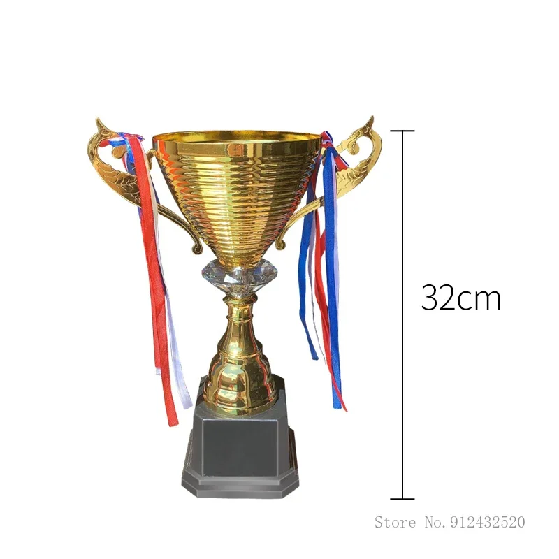 Customized Electroplated Metal Trophy Base Creative Plastic Enterprise Excellent Employee Team Sports Competition Souvenirs, 1Pc