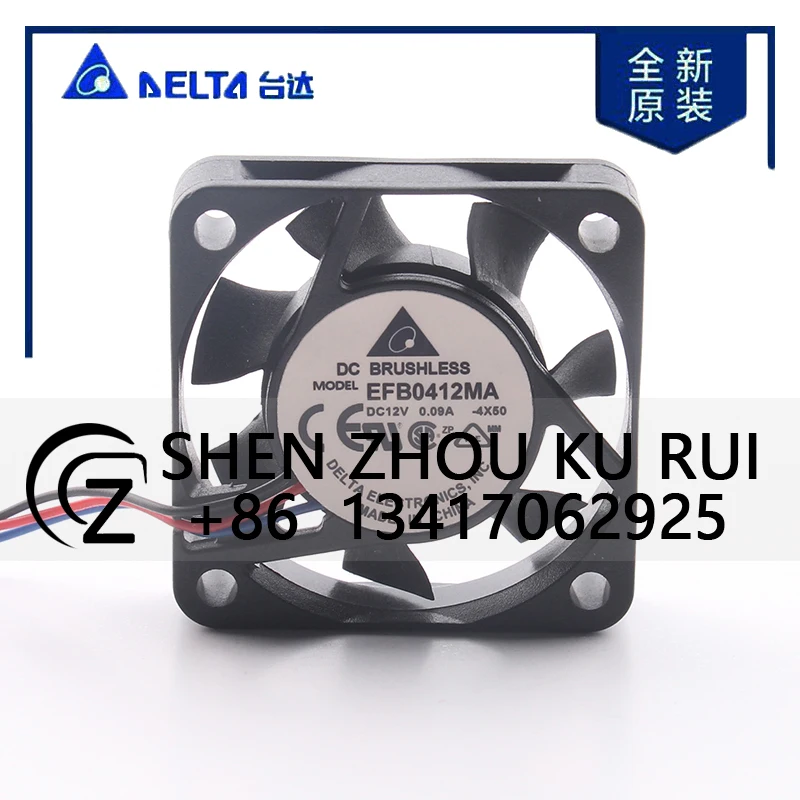 

Delta 5V 24V 48V DC 12V 0.09A AC EC 4010 40X40X10MM 4CM Dual ball bearing silent switch Speed measurement EFB0412MA cooling fan