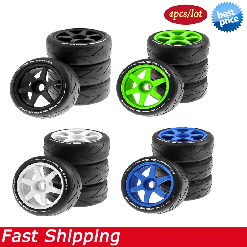 4PCS RC On-Road Tires Wheels 17mm Hex for 1/8 Arrma Limitless Infraction Felony ZD Racing HongNor Upgrade Parts