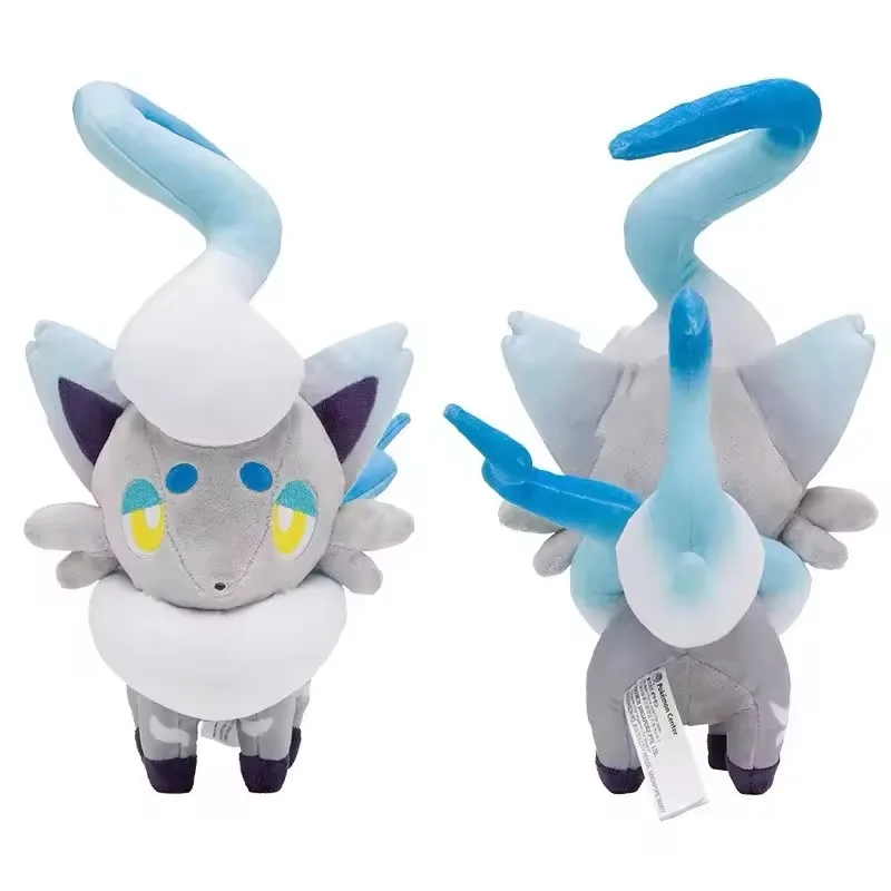 Новая плюшевая игрушка Hisui Zorua, блестящая мягкая кукла с изображением лисы, кавайные красные, синие животные, рождественские подарки