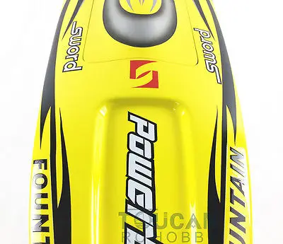 E36 High Speed Prepainted Yellow Electric Racing KIT RC Boat Hull Only for Advanced Player Toucan for Adult Water Game TH02650