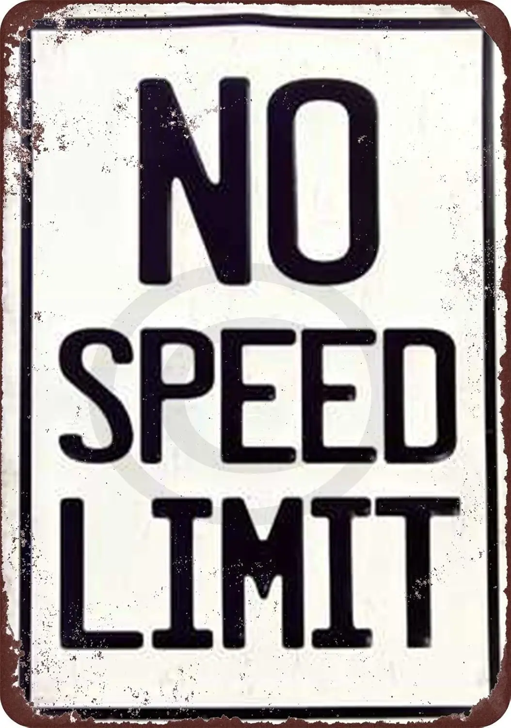 Custom Kraze No Speed Limit Vintage Reproduction Metal Sign -aluminum