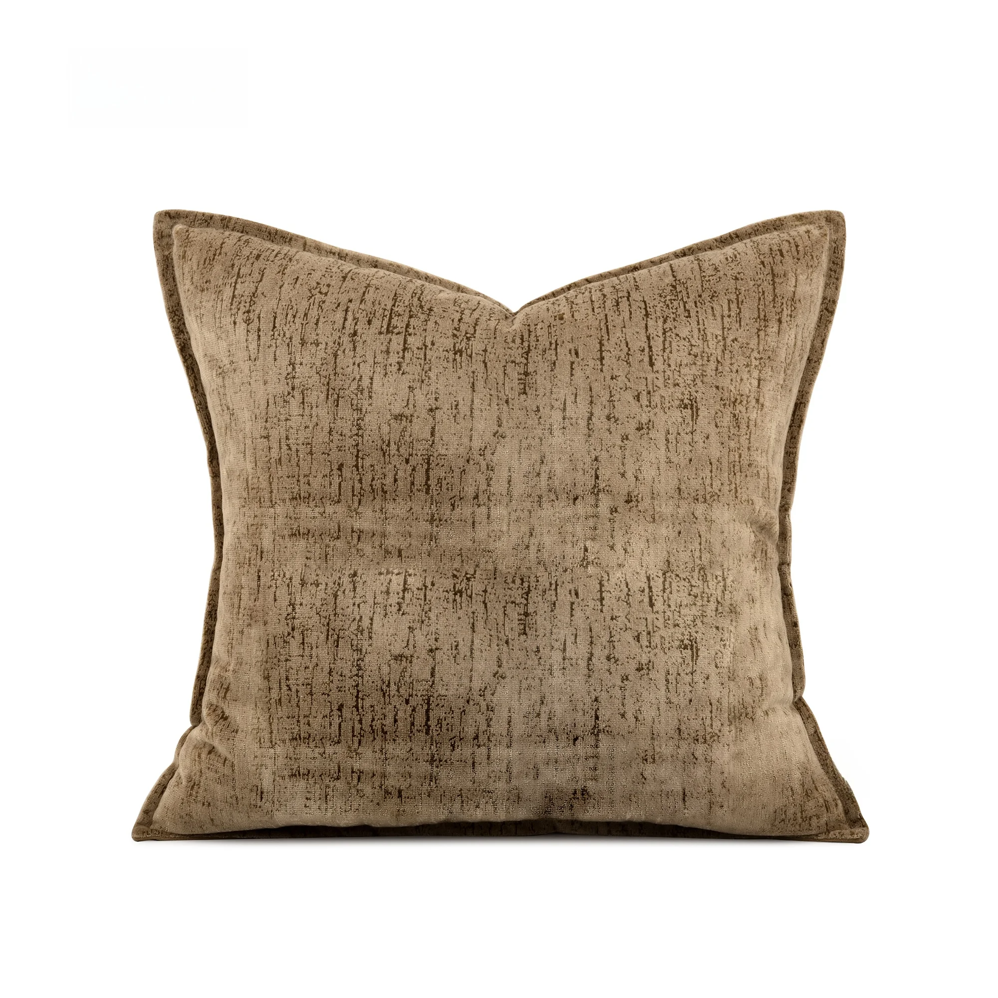 

Декоративная подушка из бархата цвета шампанского золота с текстурой, квадратная, для дивана в вилле, для образцовой комнаты, для дома