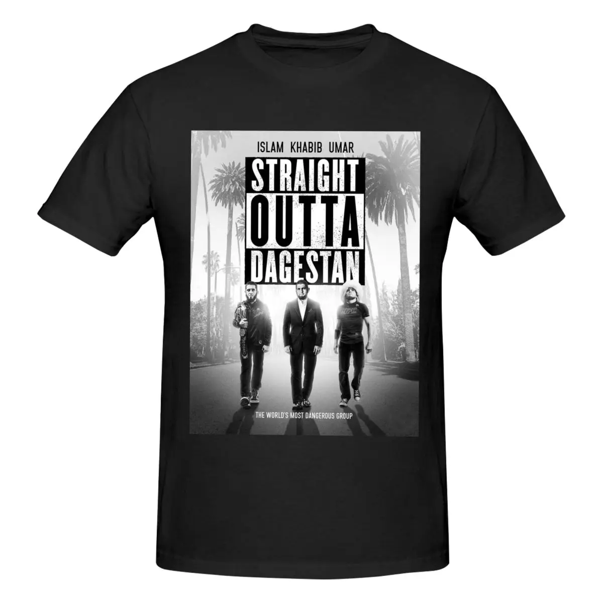 Straight Outta Dagestan Islam Khabib Umar Fighter T Shirts Graphic Y2K Pops Quality Men Women T Shirts Tops