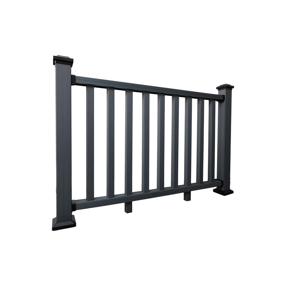Modern Style UK Aluminum Balustrade WPC Co-extrusion Railing for Outdoor Flooring