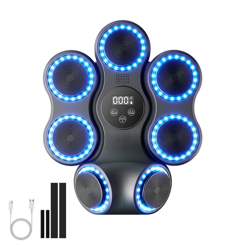 2025 nueva máquina de boxeo musical Bluetooth para adultos objetivo de pared electrónico equipo de perforación objetivo montado en la pared gimnasio equipo para el hogar