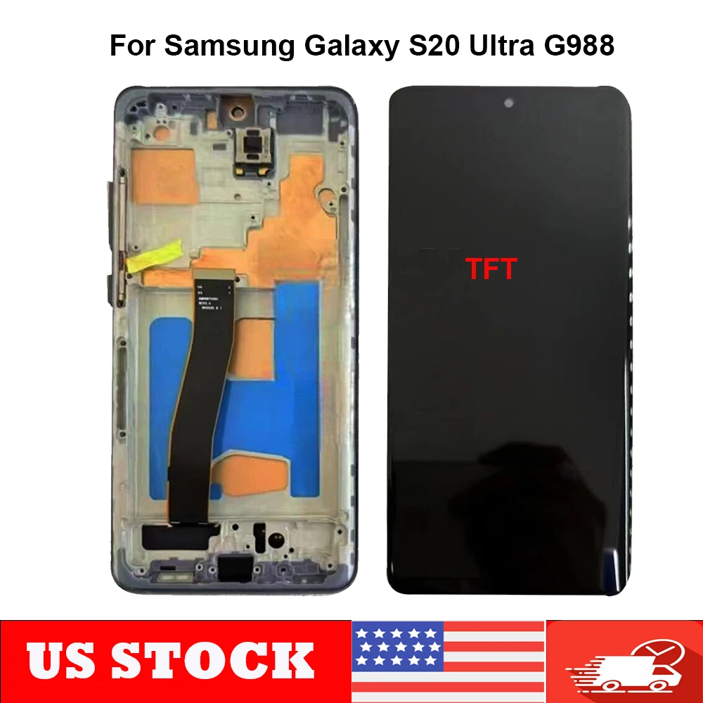 INCELL For Samsung Galaxy S20 Ultra G988 LCD Display Touch Screen Frame Replacement
