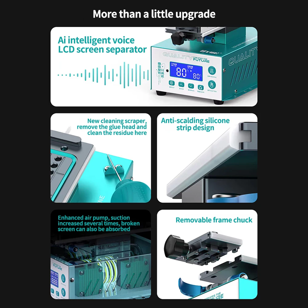 UYUE UY-988S-2 400W Ai Intelligent Voice Digital Display LCD Screen Separator for Mobile Phone Repair LCD Screen Separator Tools